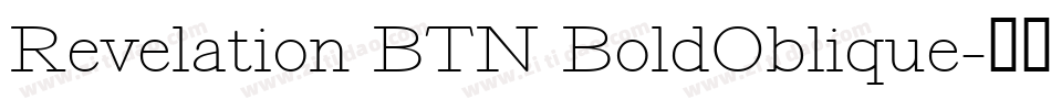 Revelation BTN BoldOblique字体转换